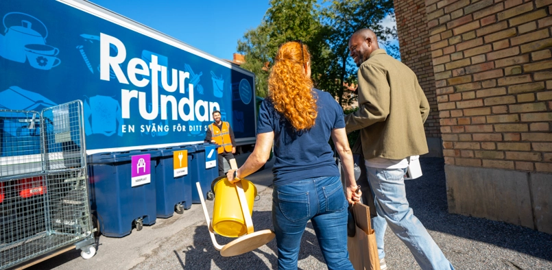 Returrundan – mobil återvinningscentral från Stockholm Vatten och Avfall